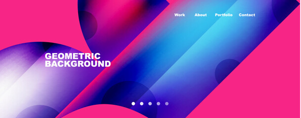 Metallic shiny fluid colors with geometric elements. Geometric abstract background for Wallpaper, Banner, Background, Card, Book Illustration, landing page