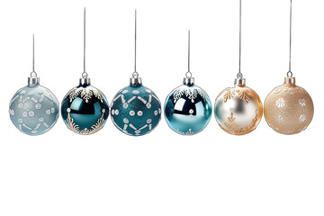 christmas balls isolated on transparent background