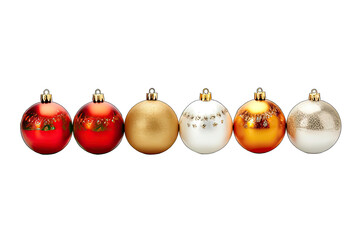 christmas balls isolated on transparent background
