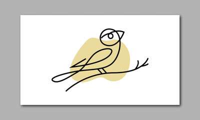 creative vector abstrack background with sparrow bird line art ornament