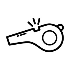 Whistle icon. Vector graphic illustration. Suitable for website design, logo, app, template, and ui. Referee symbol