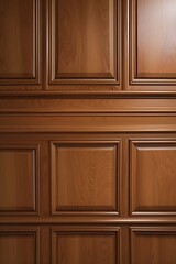 Luxury wood paneling background or texture. highly crafted classic  traditional wood paneling, with a frame pattern, often seen in courtrooms, premium hotels, and law offices, vintage