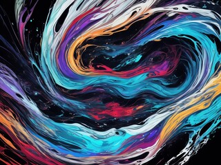 Liquid Elegance: Artistic Fluid Abstract Background with Liquid Texture