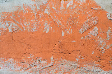 Background and texture with Paint orange color on wall