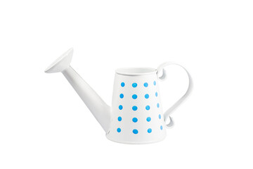 White watering can mini isolated on white background.