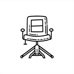 Chair line art illustration.