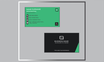 Individual Business Card Layout, modern business card print templates. Personal visiting card with company logo. Vector illustration. Stationery design,  creative business card,  corporate concept 