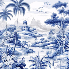 Toile de Jouy pattern