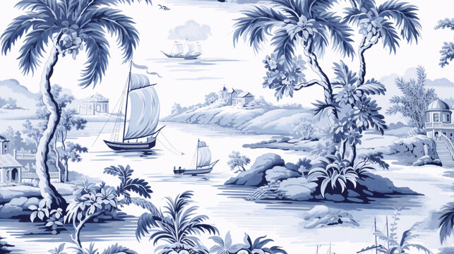 Toile de Jouy pattern