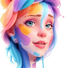 portrait of a girl in a mask