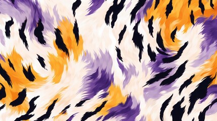 Tiger pattern texture, Tiger vector, Tiger fur texture Luxury Decorative Textile Patterns for famous banners. Designed for use in wallpaper, curtain,carpet,clothing,Batik,illustration.Generative Ai