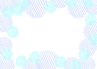 素朴な色鉛筆の水玉模様フレーム 