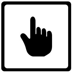 Hand icon symbol vector image. Illustration of the human finger design image