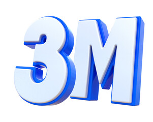3M Follower Blue Number 3D
