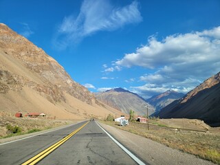 Andes mountains road