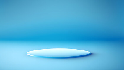 blue background, Gentle Illumination: Light Blue Plaster Wall for Product Display, AI Generated