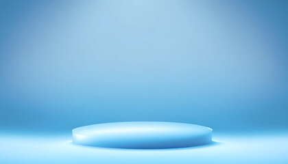 white pills in a blue glass, Soft Ambiance: Abstract Light Blue Background for Product Shots, AI Generated