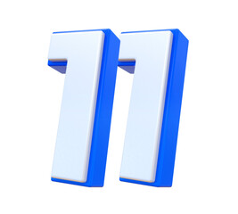 Blue Number 11