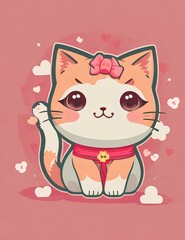 cat with heart