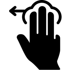 Hand icon symbol vector image. Illustration of the human finger design image