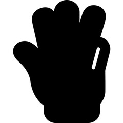 Hand icon symbol vector image. Illustration of the human finger design image