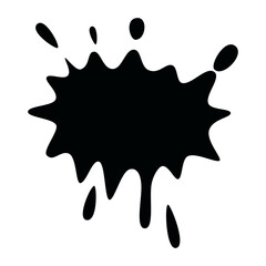 illustration of liquid black stain splash shape. EPS 10 vector format.