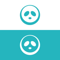 Panda logo design vector template, Loving baby pandas, vector illustration,panda bear cartoon illustration, panda line art logo design