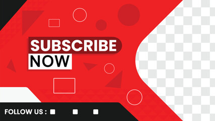 Attractive thumbnail template design for video content with the dominant color red