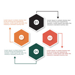 hexagone Vector infographic design template 