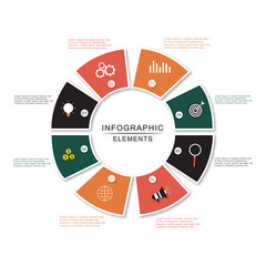 Vector business circle timeline infographic