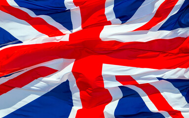 Union Jack Flag waving in the wind, United Kingdom of Great Britain and Northern Ireland