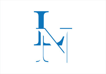 LN Letter Initial Logo Design, Vector Template