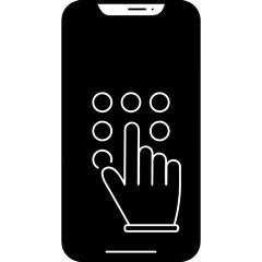 Hand icon symbol vector image. Illustration of the human finger design image