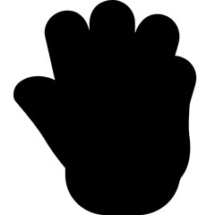 Hand icon symbol vector image. Illustration of the human finger design image