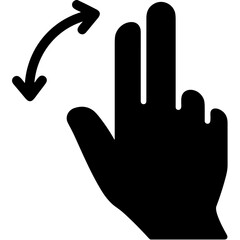 Hand icon symbol vector image. Illustration of the human finger design image