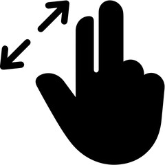 Hand icon symbol vector image. Illustration of the human finger design image