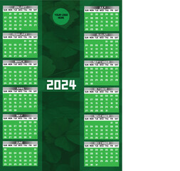 Monthly Modern well calendar design 2024, One page 2024, 2024 yearly Premium calendar for hanging on the wall, KDP calendar design