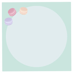 Macarons with background 