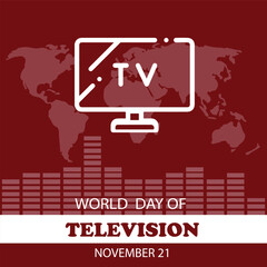 Vintage television cartoon vector illustration. World Television Day illustration.