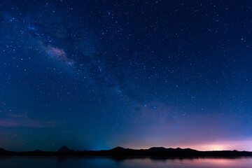 Panorama of star, galaxy and milky way on the sky