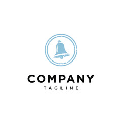 Bell stamp grunge logo icon vector template.eps