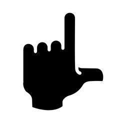 Hand icon symbol vector image. Illustration of the human finger design image