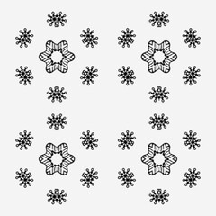 set of snowflakes