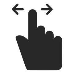 Hand icon symbol vector image. Illustration of the human finger design image