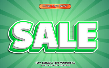 Naklejka premium Sale white color 3d vector text effect design