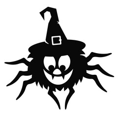 Funny Halloween spider vector cartoon illustration