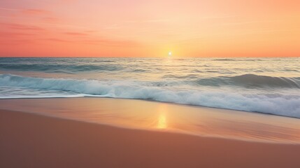 Fototapeta na wymiar Calm Sea Waves at Sunset for Mindfulness