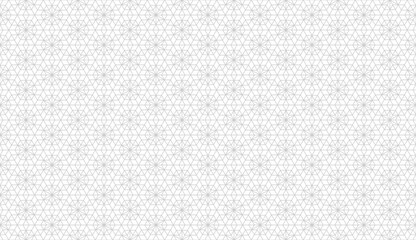 Islamic Hexagonal Simple Line Seamless Vector Pattern Background - obrazy, fototapety, plakaty