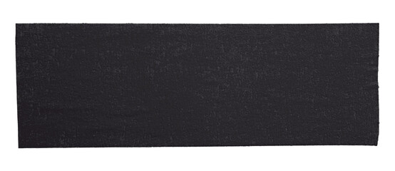 black crumpled torn tape isolated on transparent background