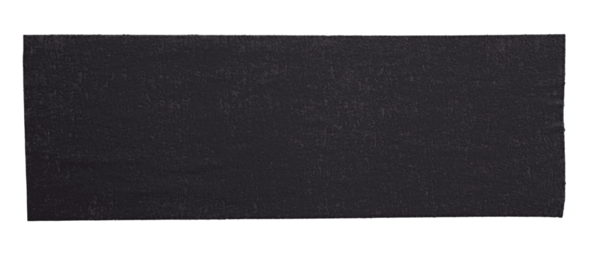 black crumpled torn tape isolated on transparent background